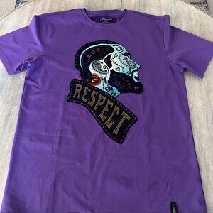 Roku studio mens 100% AUTHENTIC SS T-shirt size medium Respect Purple